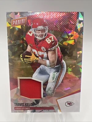 2021 Panini SIlver Pack Travis Kelce Cracked Ice Memorabilia 2/7 KC Chiefs - Image 1 of 4