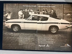 1969 Plymouth Barracuda Vintage 2 page 17x11 inch print ad - Picture 1 of 1