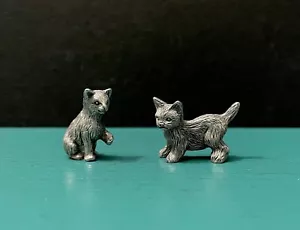 Estatuillas artísticas miniatura diorama animal gatos gatitos gatitos peltre Rawcliffe - Imagen 1 de 10