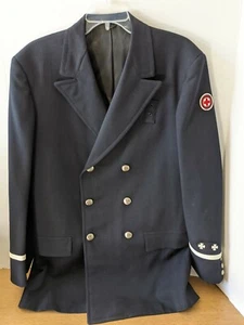 Chaqueta de vestir vintage 1958 Cruz Roja Americana primeros auxilios bombero 2 cornetas 42 L - Imagen 1 de 11