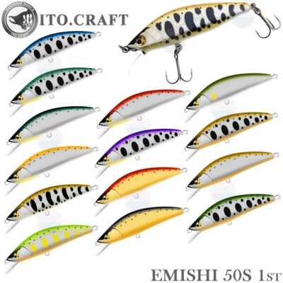 ITO.CRAFT Emishi 50S 1st 3.7 g 50 mm varios colores Trucha Hundimiento Minnow Foto 1 de 2
