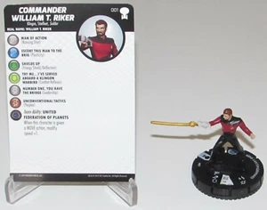 COMMANDER WILLIAM T RIKER 001 Star Trek TNG To Boldly Go HeroClix Away Team - Picture 1 of 2
