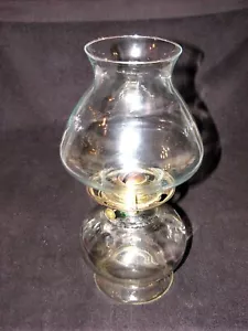 Antique Clear Glass Oil Kerosene Lamp and Eagle Burner - Picture 1 of 4