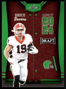 2023 Leaf Draft Green  76 Brock Bowers  Class of 2024 Rc