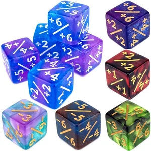 Token Dice Plus/Minus (Select Colour) 16mm +1/+1 -1/-1 Counters Magic Poison MTG - Picture 1 of 34