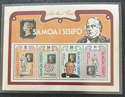 萨摩亚:1979 年。 纪念单,SC# 516a罗兰·希尔爵士全新邮票。 #SB-3475a — 第 1/2 张图片