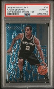 ❤️2012 Panini Select Rookies White Hot Kawhi Leonard #34 PSA 10 GEM MT Rookie RC