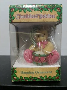 Cherished Teddies Bear with Drum 1999 Hanging Ornament - Picture 1 of 6
