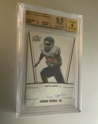 2011 Leaf Metal Draft Jordan Todman #RC-JT1 Rookie Auto RC - Image 1 of 2