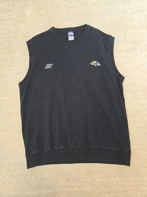 Chaleco Suéter Vintage Reebok Negro Baltimore Ravens Talla 2XL XXL Foto 1 de 4