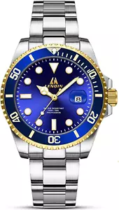 Mens Watches Stainless Steel Waterproof Analog Quartz Watch for Men with Date Lu - Picture 1 of 12