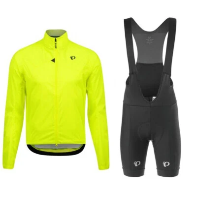 Conjunto de jersey y culotte con tirantes de manga larga para hombre Kit de equipo de ciclismo Camisetas de ciclismo Foto 1 de 4