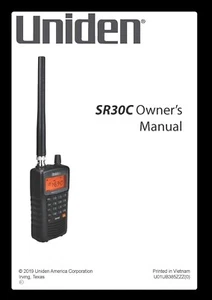 Uniden SR30C Instructions Operating Manual User Guide Coil Bound - Picture 1 of 4