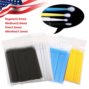 100* Dental Microbrush Micro Brush Applicator Tips (Regular, Fine, Super Fine) - Picture 1 of 47