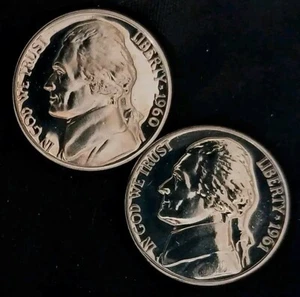 1960-P & 1961-P Jefferson Nickels Well Struck Proofs- 2 Coin Lot~ Free Shipping! - Picture 1 of 5