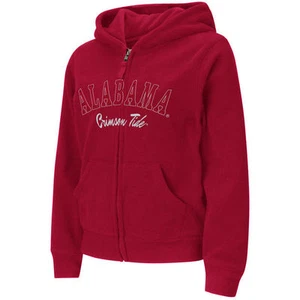 University of Alabama Girls Crimson Sequined Fleece Colosseum Jacket - Picture 1 of 2