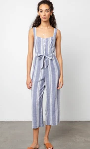 RAILS sz XS Kyra Striped Wide Leg Linen Blend Jumpsuit NEW WITH TAGS - Picture 1 of 4