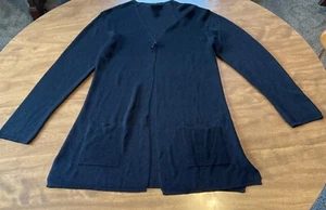 Vintage Donna Karan New York Women’s Open Cardigan Sweater, Sz Medium Zen - Picture 1 of 5