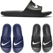 NIKE KAWA SLIDER - MENS WOMENS KIDS BEACH SHOES POOL SLIDE RRP £30 - NAVY BLACK