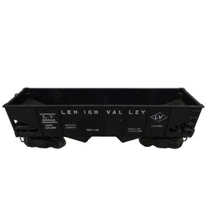 Lionel O Gauge Lehigh Valley 2 Bay Open Hopper L.V. 25000 Black Model Train - Picture 1 of 18