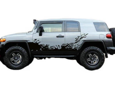 2 PCS Graphic Mud Splash Car Sticker For TOYOTA FJ CRUISER Side Door Vinyl Decal Foto 1 de 4