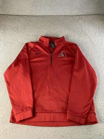 Arizona Diamondbacks Shirt 1/4 Zip Long Sleeve MLB Pullover Nike Dri Fit Large Cover