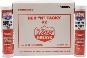 Lucas Oil Red N Tacky Grease, 10 Pack - Picture 1 of 2