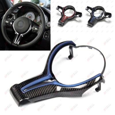 Cubierta interior del marco del volante de fibra de carbono ABS + BMW M2 F87 2016-21 Foto 1 de 4