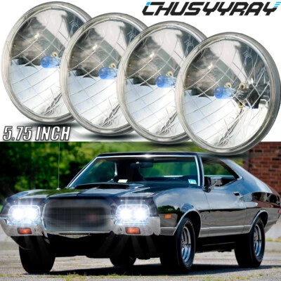 Newest Fit for Ford Gran Torino 1972-1976 Round 5.75" inch Headlight Bulbs Hi-Lo - Image 1 of 4