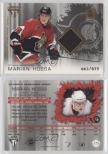 2003 Pacific Private Stock Titanium Authentic Game-Worn Jersey Marian Hossa HOF