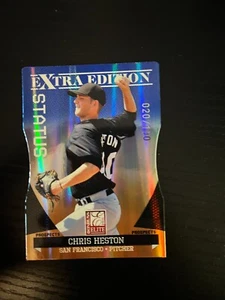 2011 Elite Extra Edition BLUE Short Print SSP SP 20/100 Chris Heston die cut - Bild 1 von 1