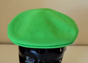 Kangol Mens Tropic 504 Cap Size Small Paperboy Cabbie Golf Hat Green Knit - Picture 1 of 8