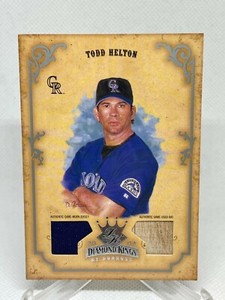 Todd Helton 2004 Donruss Diamond Kings #42 Game Used Jersey Bat /50 