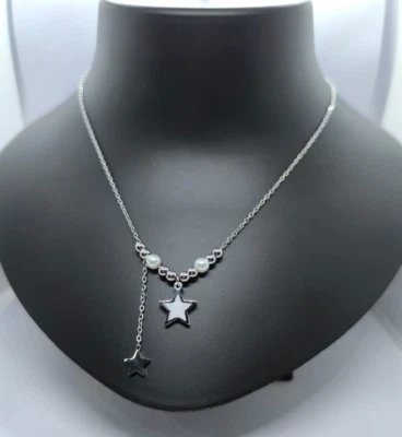 Collar Colgante Madreperla en Forma de Estrella Acero Titanio - Regalo Día de la Madre Foto 1 de 4