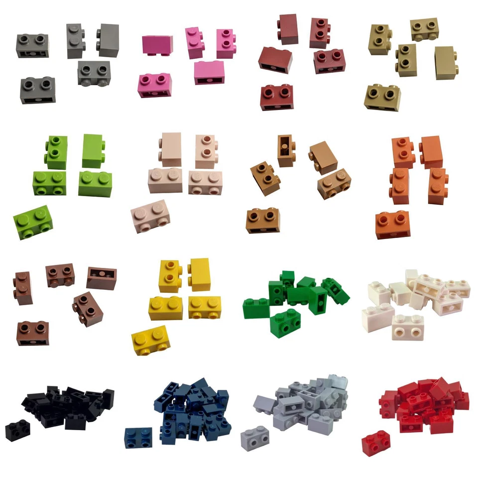 LEGO® Teil 11211 Stein 1x2 mit Noppen auf 1 Seite - Farbe & Menge Wählen - Neu