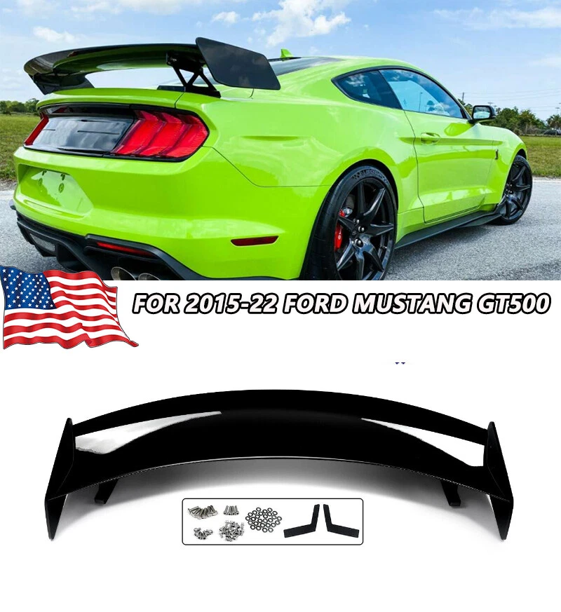 FOR FORD MUSTANG RACING GT500 STYLE 2015-22 BIG TRUNK SPOILER WING METAL STANDS Foto 1 de 4