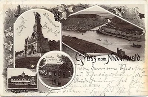 Niederwald, Braun-Litho, Vorläufer, 1894 nach Prag ! - Picture 1 of 1