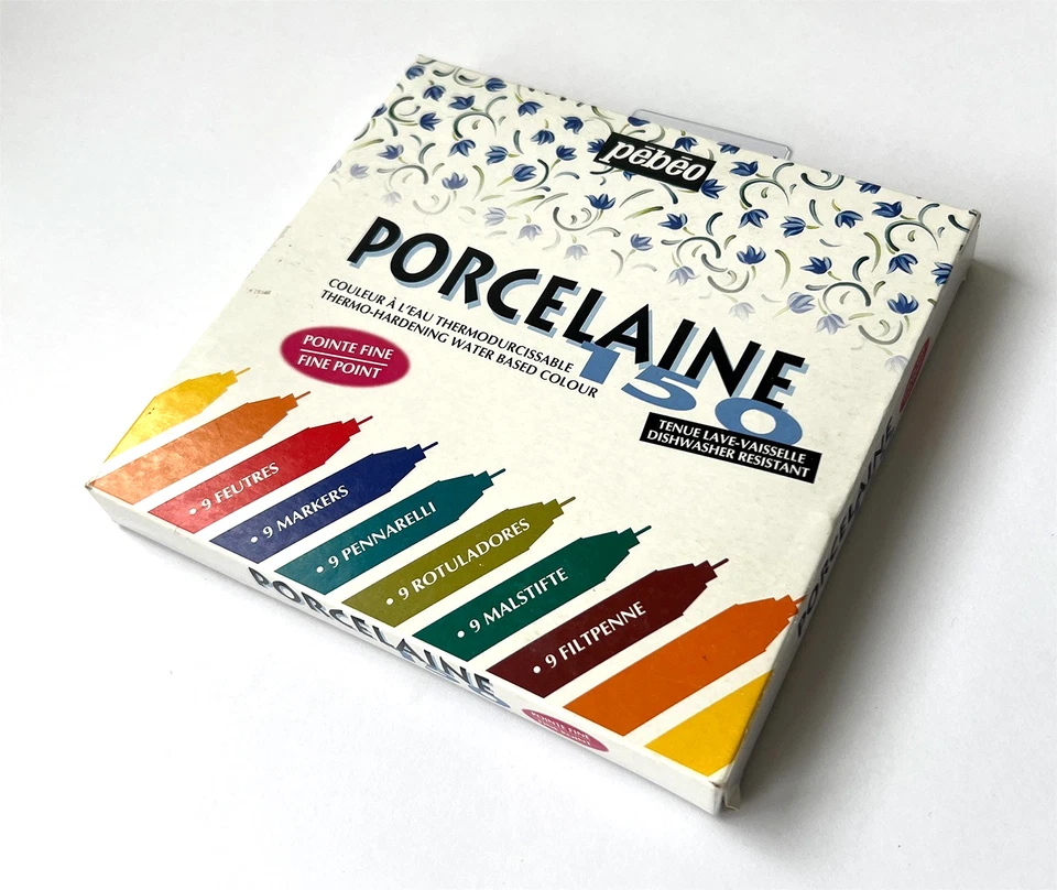 9 Pebeo Porcelaine 150 Fine Point PermanentCeramic Paint Markers 0.7mm tip - image 1 of 4
