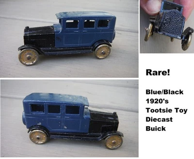Оригинальная игрушка TOOTSIE 1920-х BUICK COUPE литая металлическая игрушка, синий/черный *как найдено - Изображение 1 из 4