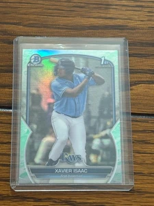 Xavier Isaac 2023 Bowman Chrome Prospects Lunar Glow Refractor #145 Rays - Picture 1 of 2
