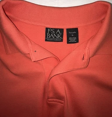 Jos A Bank Traveler’s Collection Hombre Polo XL Algodón Salmón Foto 1 de 4