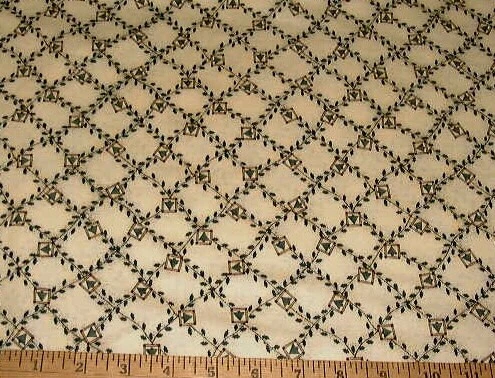 DEBBIE MUMM Fabric - Trees & Vines on Cream - 17" REMNANT - Image 1 of 1