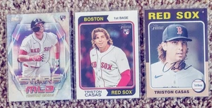 Triston Casas Rookie Card Lot (3) Boston Red Sox 2023 Bowman Topps - Picture 1 of 2