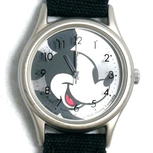 SEIKO ALBA Disney Classic Mickey Mouse Watch V811 1995 Silver Original Box Japan - Picture 1 of 10