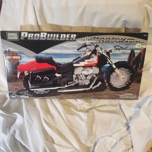 Vintage Mega Bloks Harley Davidson Probuilder Softail Motorcycle 9771 NEW - Picture 1 of 11
