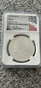 2023 Commemorative Morgan Silver Dollar NGC MS70 Thomas J. Uram Signed Label - Picture 1 of 2