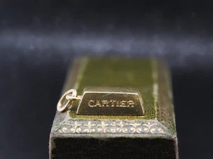 Estate 1970s Cartier 1/2 OZ Gold Ingot Bar Pendant 18K Gold - VHK#968 - Picture 1 of 8