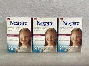 Nexcare Opticlude Eye Patch Regular Size 20 Count Box Lot Of 3 60 Total New - Picture 1 of 4