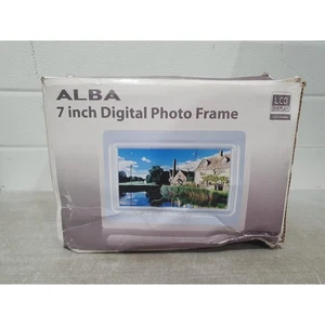 Alba DPF070AW Digital Photo Frame 7" LCD Screen Wall Mountable Memory Card Slot - Picture 1 of 14