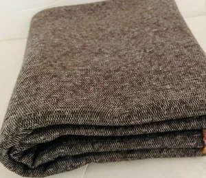 Tessuto vintage cotone tessuto Boucle peso medio 64" x 39" tweed marrone/bianco - Foto 1 di 4